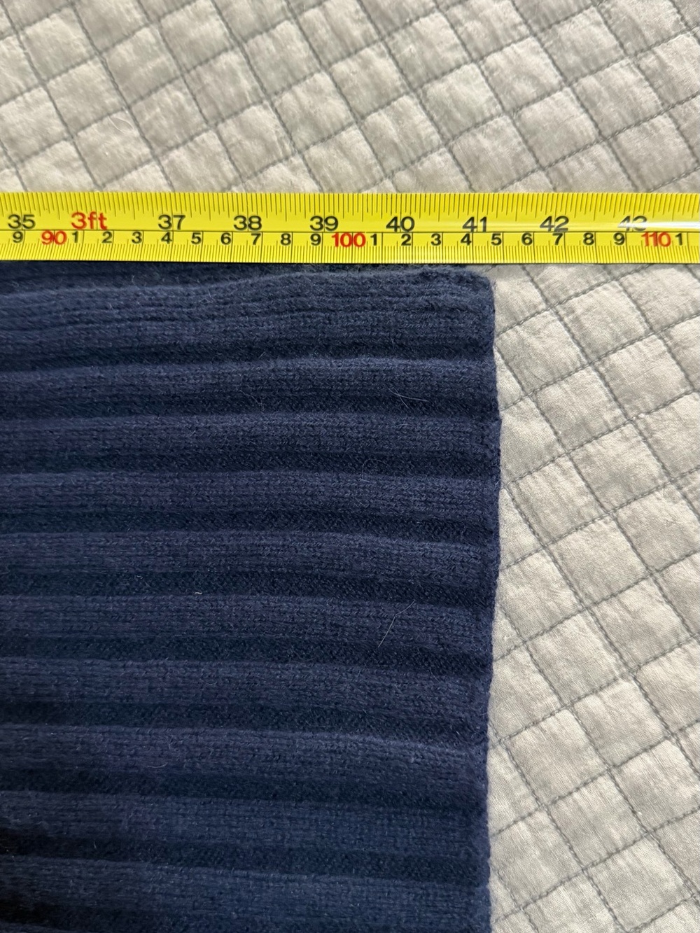 GAP Women's Ribbed Scarf - Navy Blue - Picture 2 of 2